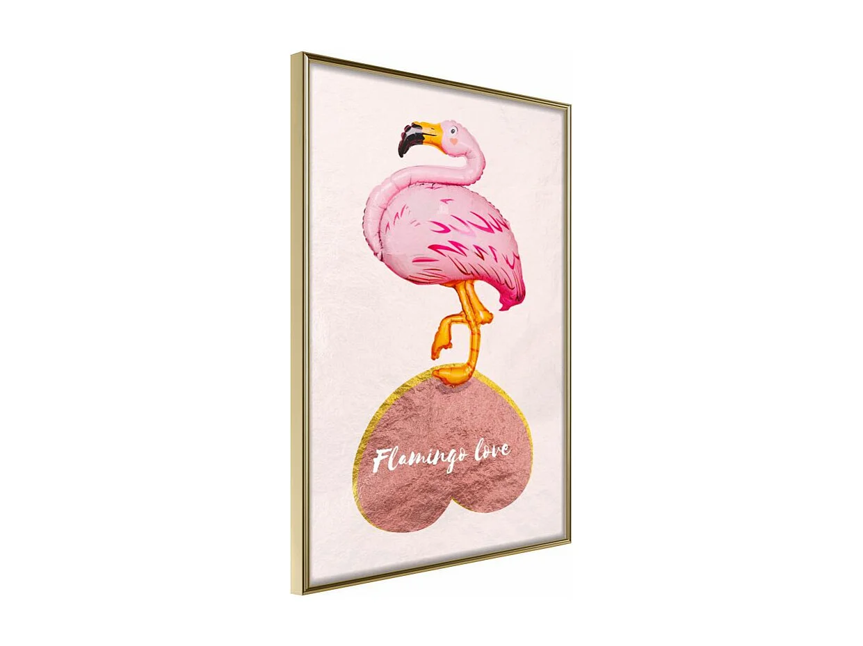 Affiche Murale Encadrée "Everybody Needs Love" 21 x 30 cm Or