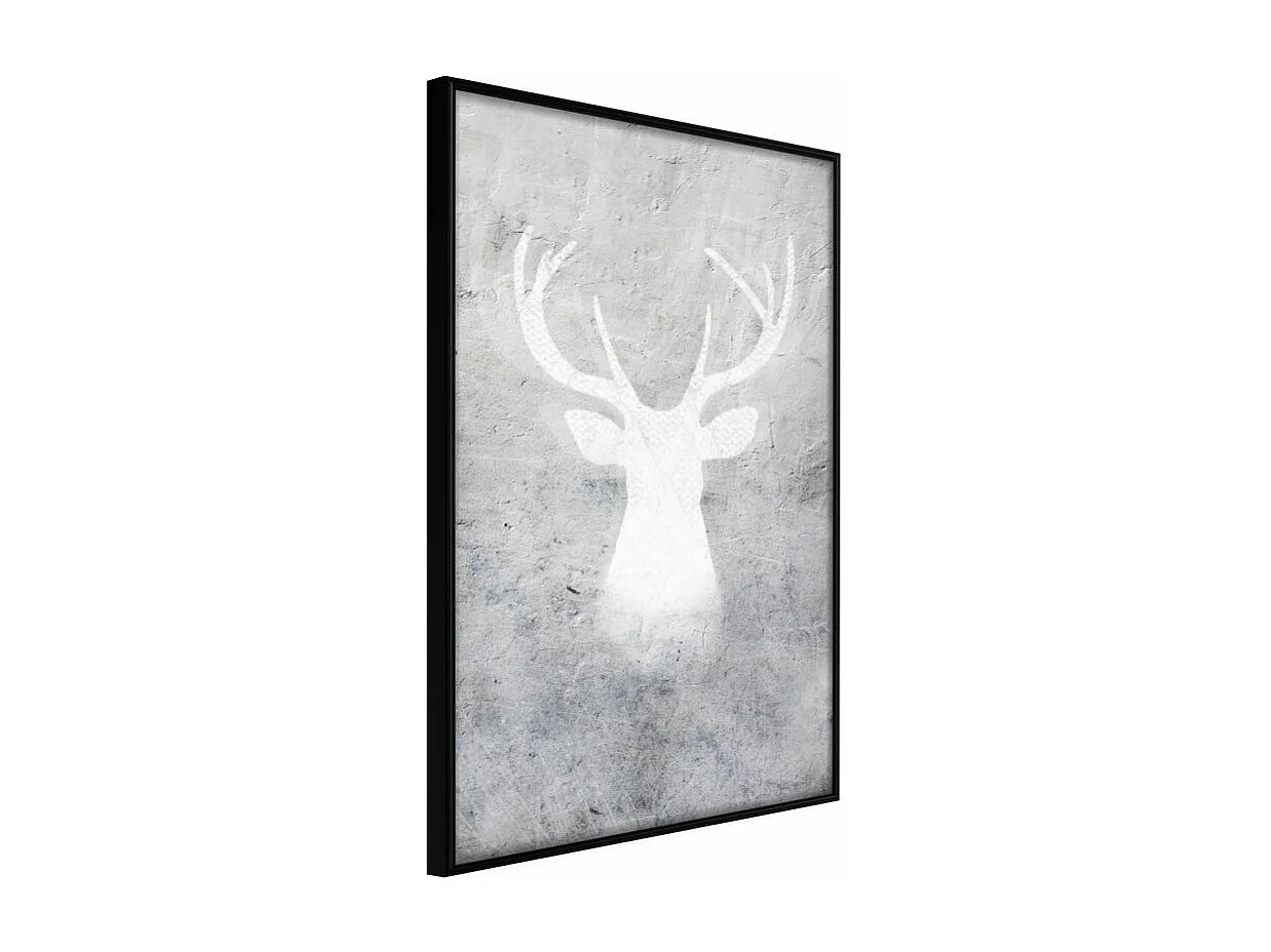 Affiche Murale Encadrée "White Shadow" 21 x 30 cm Noir