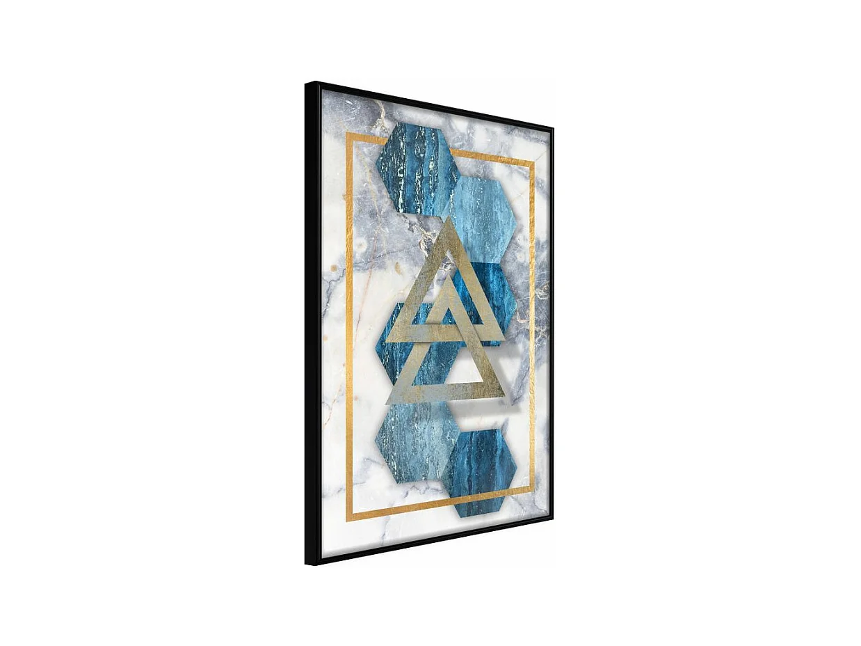 Affiche Murale Encadrée "Marble Composition I" 40 x 60 cm Noir