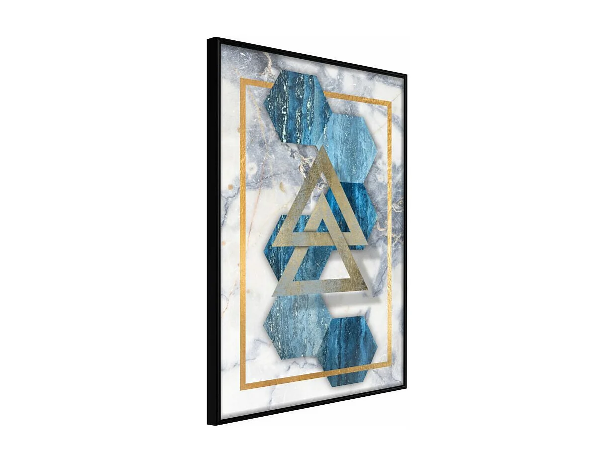 Affiche Murale Encadrée "Marble Composition I" 40 x 60 cm Noir