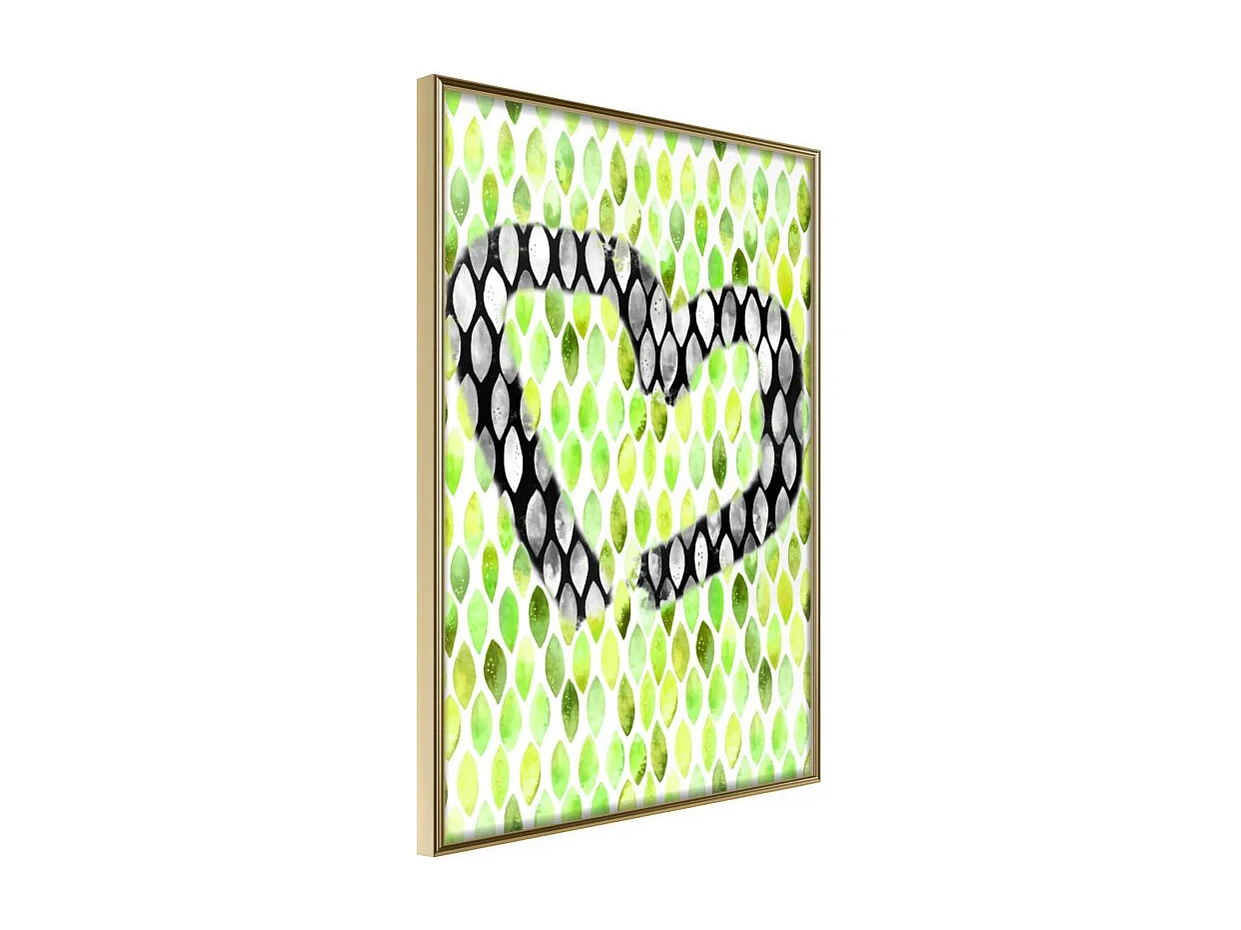 Affiche Murale Encadrée "I Love Limes" 40 x 60 cm Or