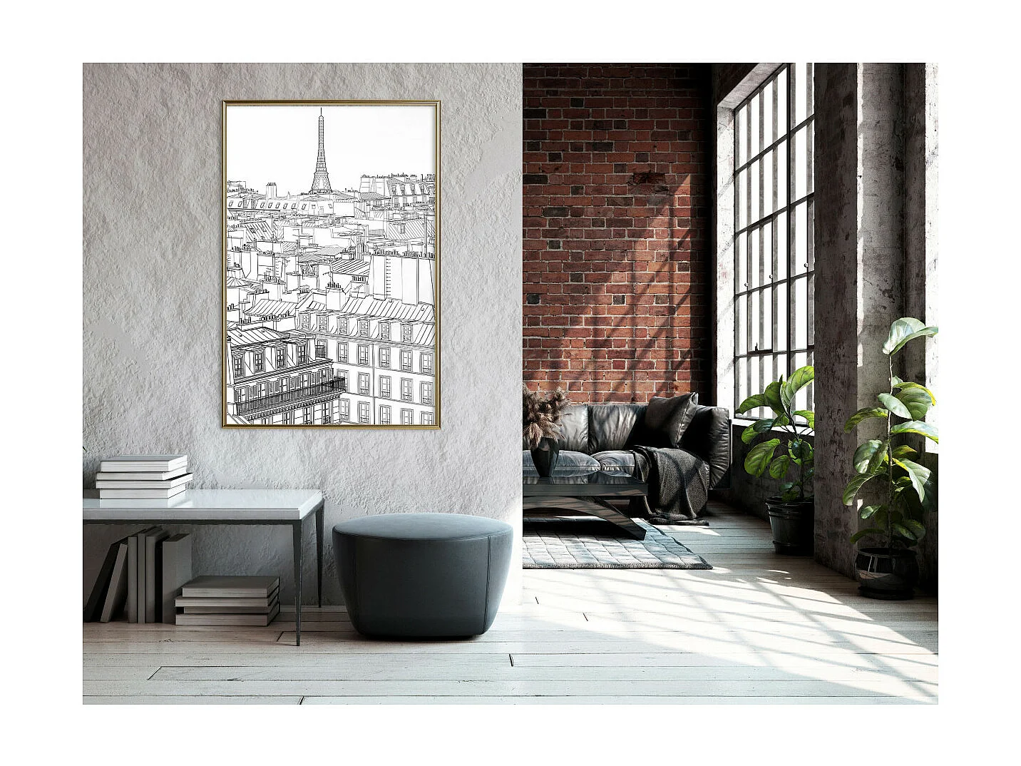 Affiche Murale Encadrée "Fashion Capital" 40 x 60 cm Or