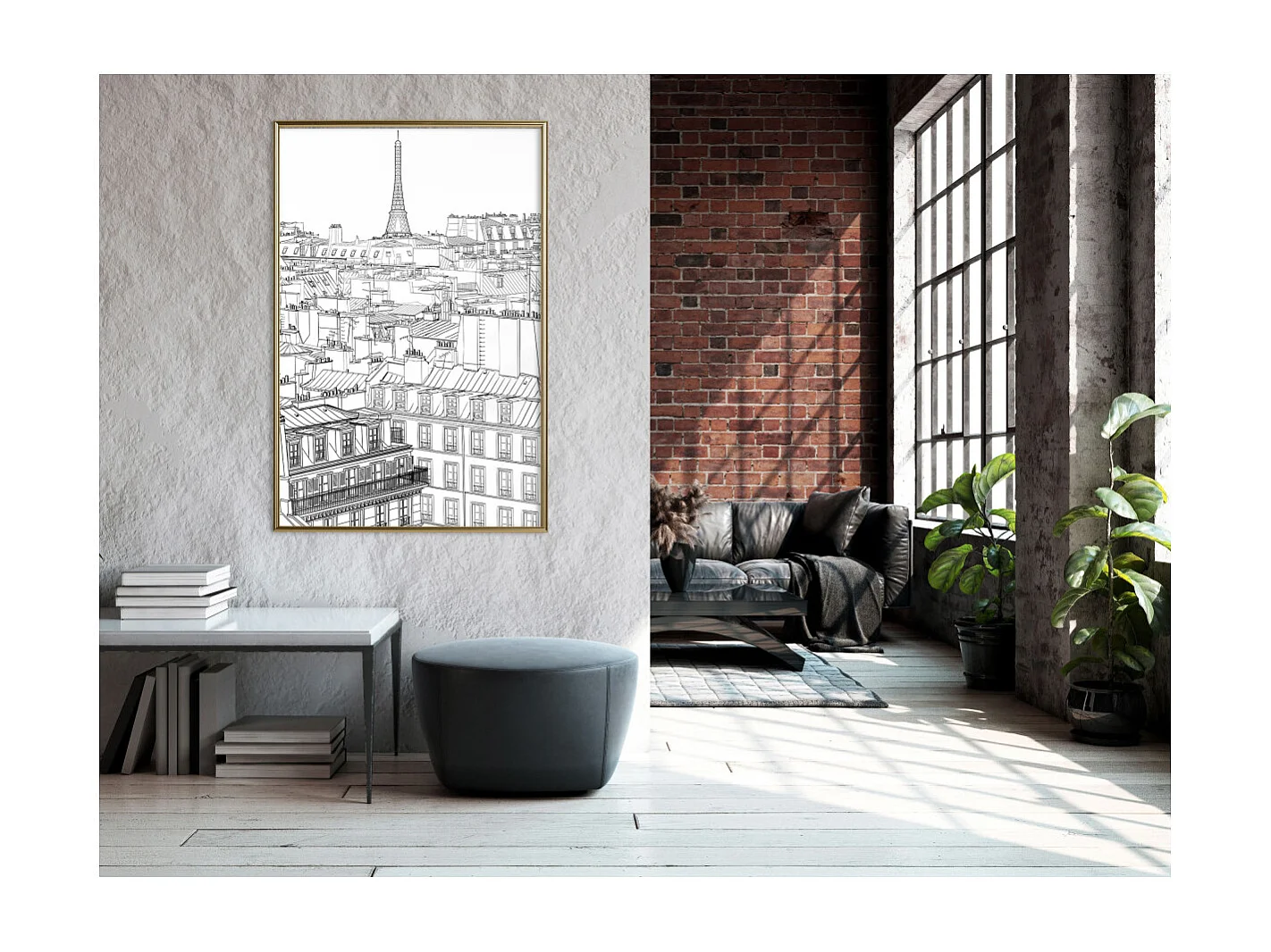 Affiche Murale Encadrée "Fashion Capital" 40 x 60 cm Or