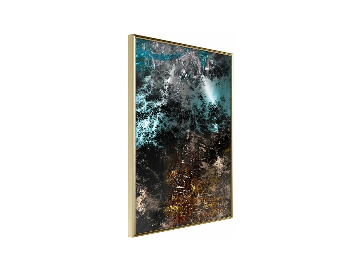Affiche Murale Encadrée "Dark Matter I" 30 x 42 cm Or