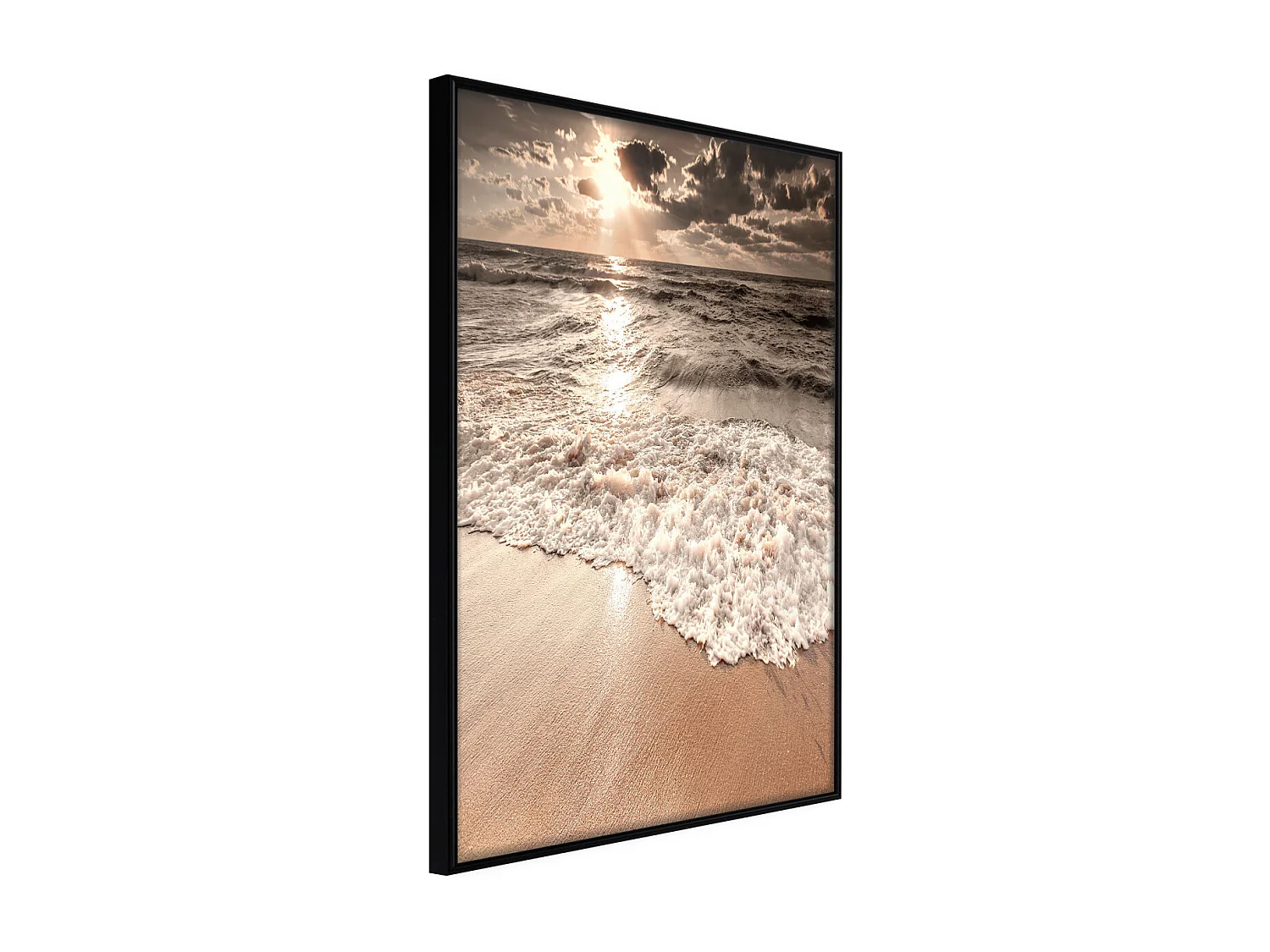 Affiche Murale Encadrée "Beach of Memories" 21 x 30 cm Noir