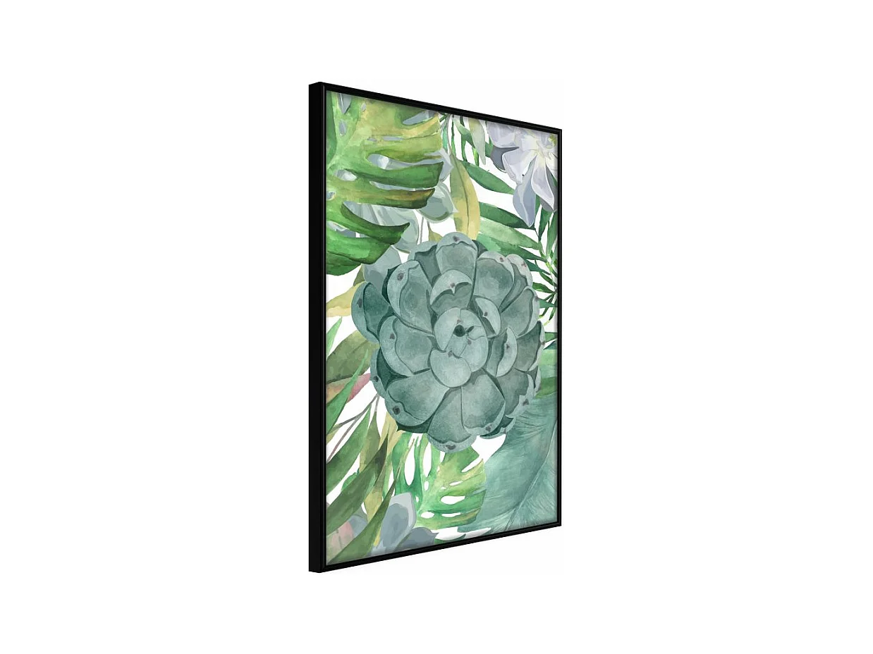 Affiche Murale Encadrée "So Green" 21 x 30 cm Noir