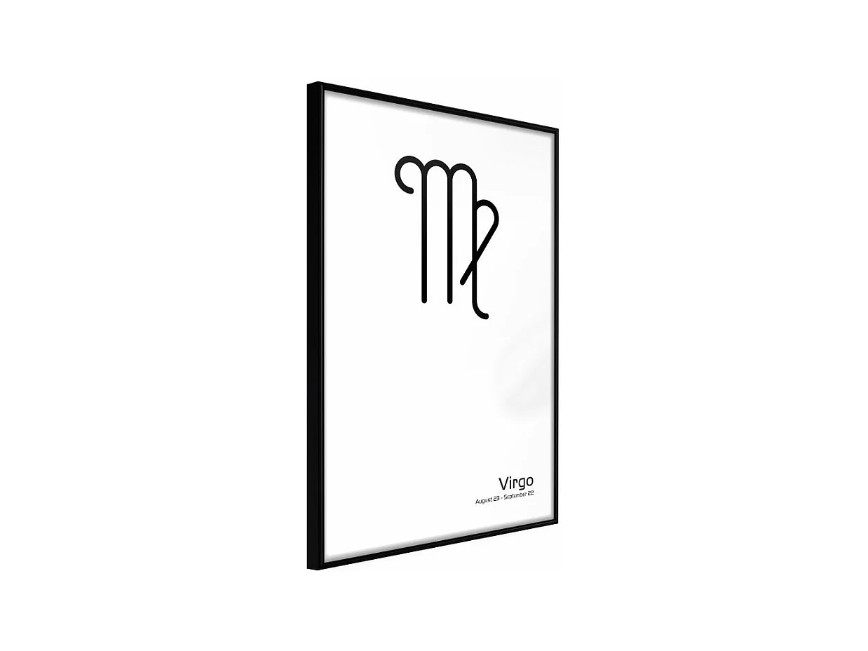 Affiche Murale Encadrée "Zodiac Virgo II" 30 x 42 cm Noir