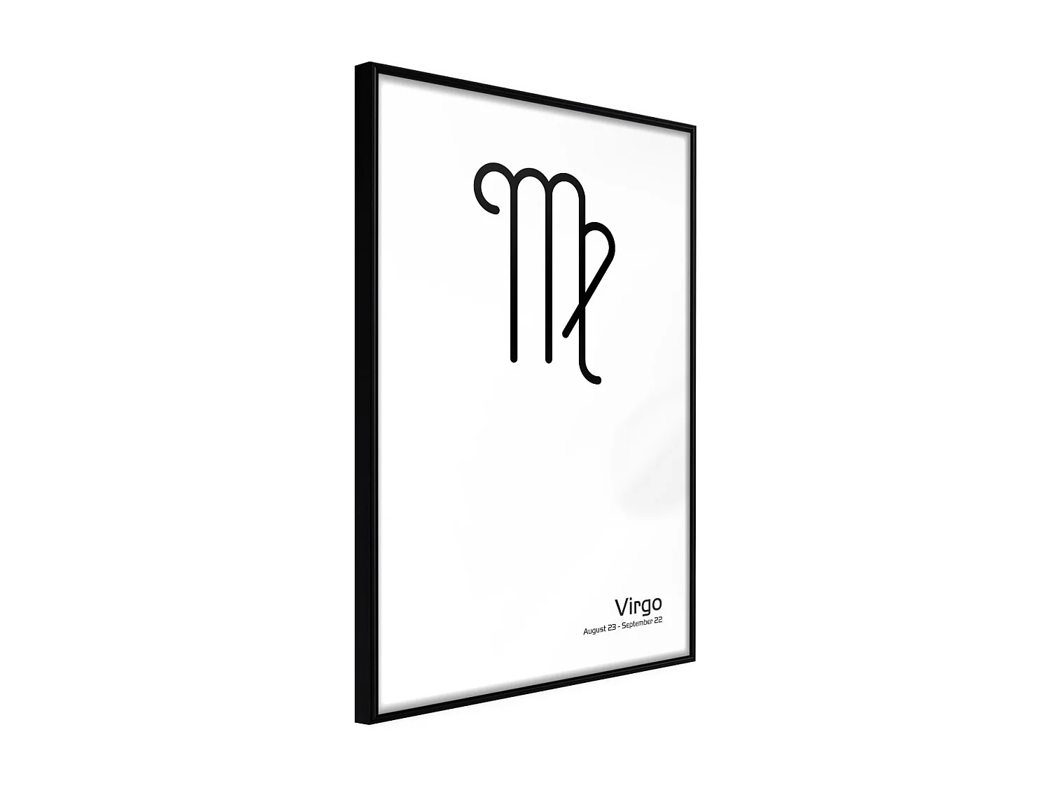 Affiche Murale Encadrée "Zodiac Virgo II" 30 x 42 cm Noir