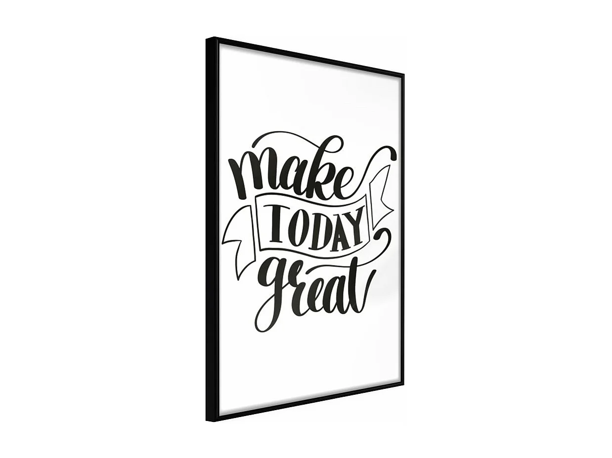 Affiche Murale Encadrée "Today V" 40 x 60 cm Noir