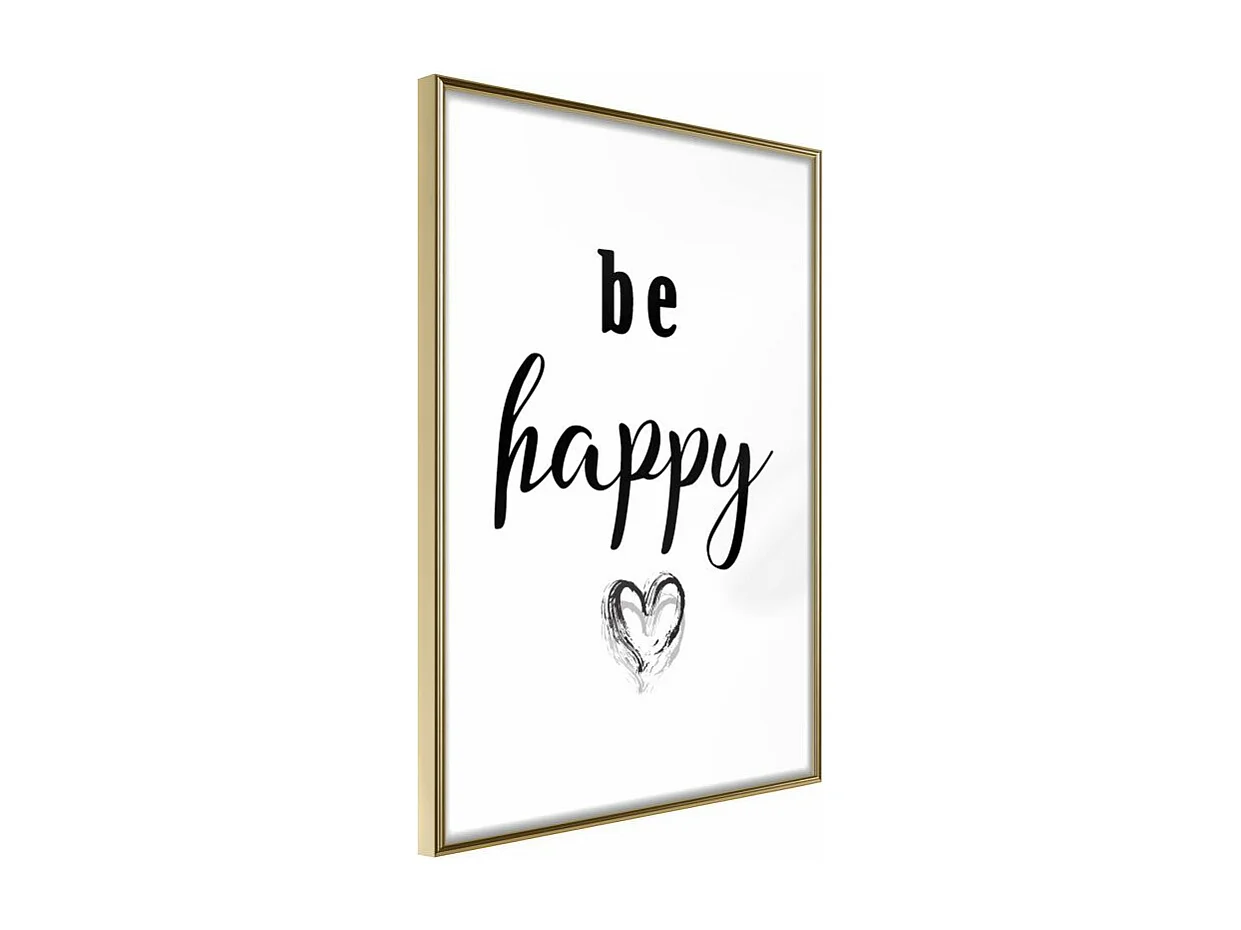 Affiche Murale Encadrée "Don't Worry" 40 x 60 cm Or