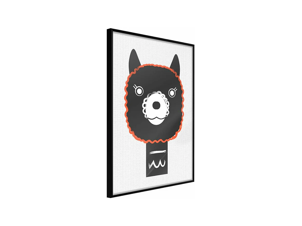 Affiche Murale Encadrée "Cute Smile" 40 x 60 cm Noir