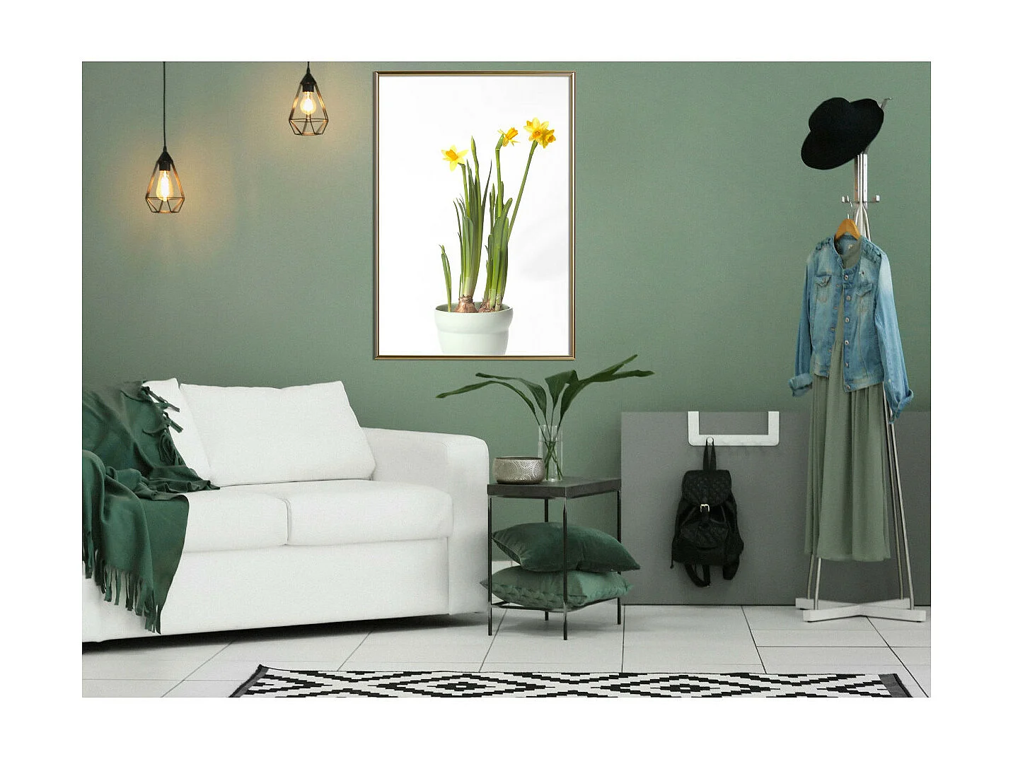 Affiche Murale Encadrée "Piece of Nature IV" 40 x 60 cm Or