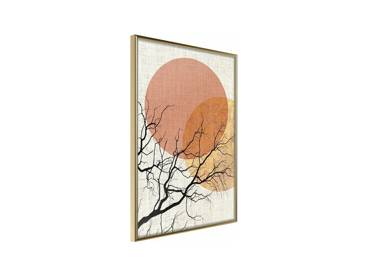 Affiche Murale Encadrée "Gloomy Tree" 21 x 30 cm Or
