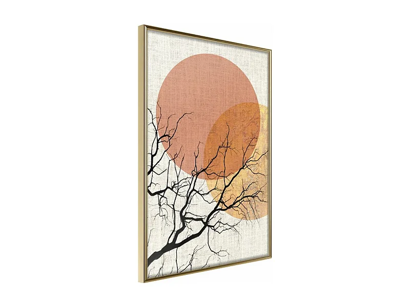 Affiche Murale Encadrée "Gloomy Tree" 21 x 30 cm Or