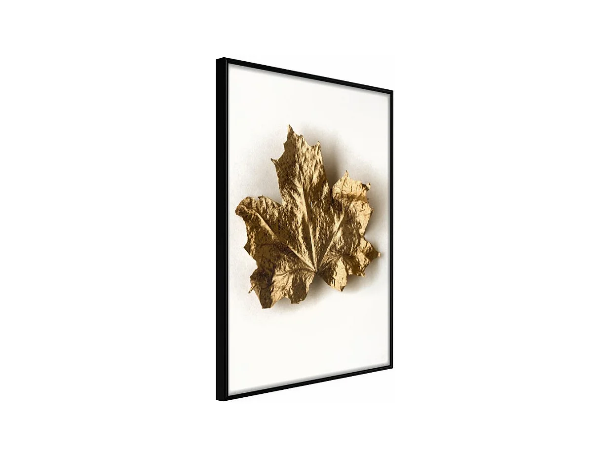 Affiche Murale Encadrée "Dried Maple Leaf" 30 x 42 cm Noir
