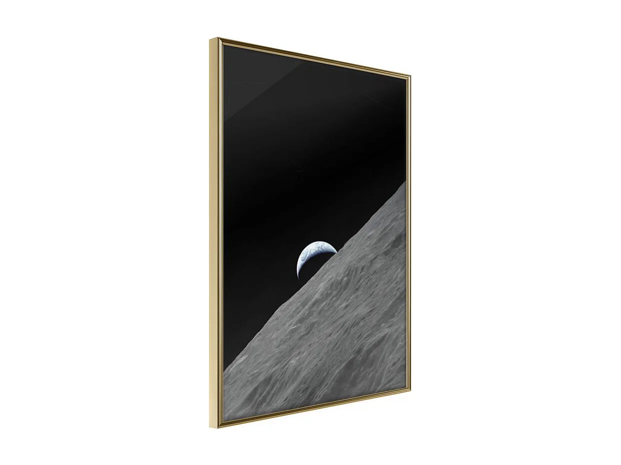 Affiche Murale Encadrée "Planet in the Shadow" 21 x 30 cm Or