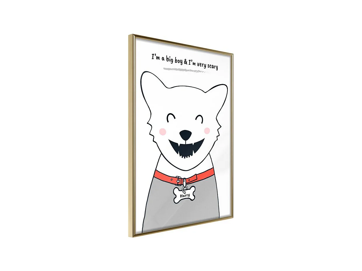 Affiche Murale Encadrée "Pure Happiness" 40 x 60 cm Or