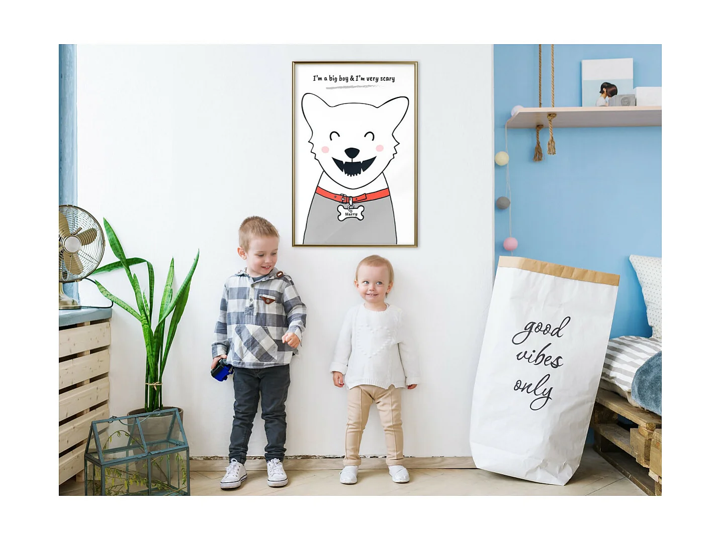 Affiche Murale Encadrée "Pure Happiness" 40 x 60 cm Or