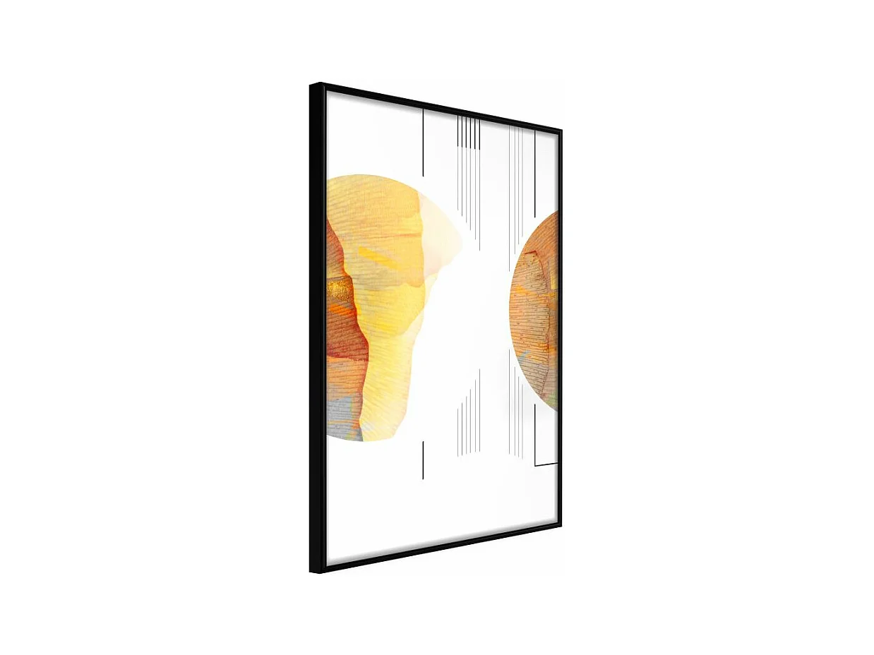 Affiche Murale Encadrée "Collision of Planets" 30 x 42 cm Noir