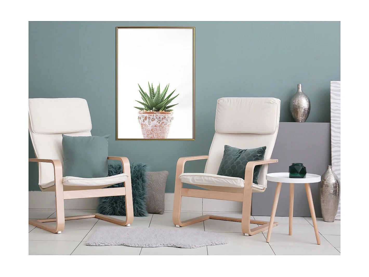 Affiche Murale Encadrée "Piece of Nature III" 40 x 60 cm Or