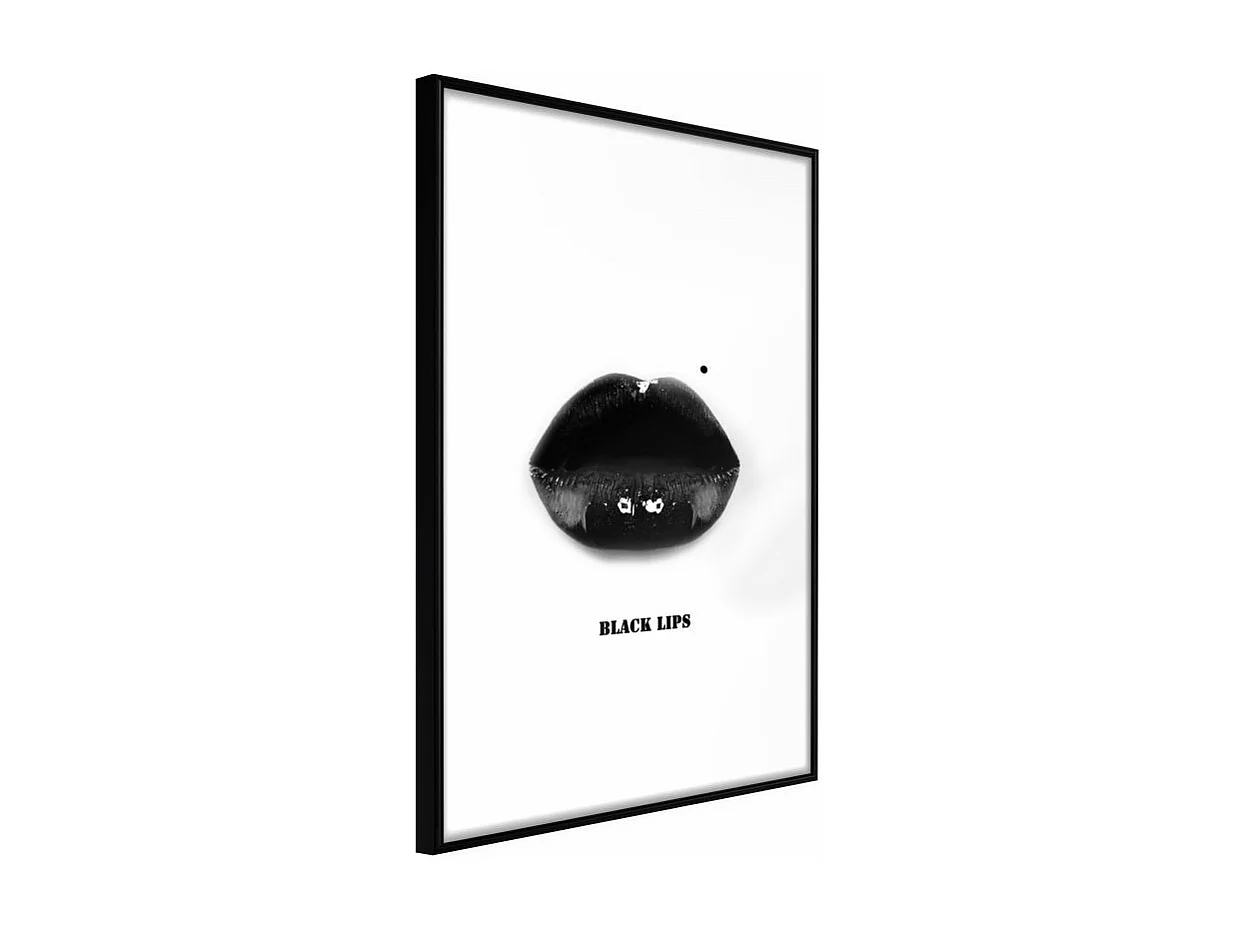 Affiche Murale Encadrée "Deadly Kiss" 30 x 42 cm Noir