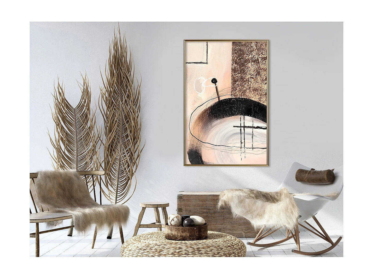 Affiche Murale Encadrée "Hidden Message" 40 x 60 cm Or