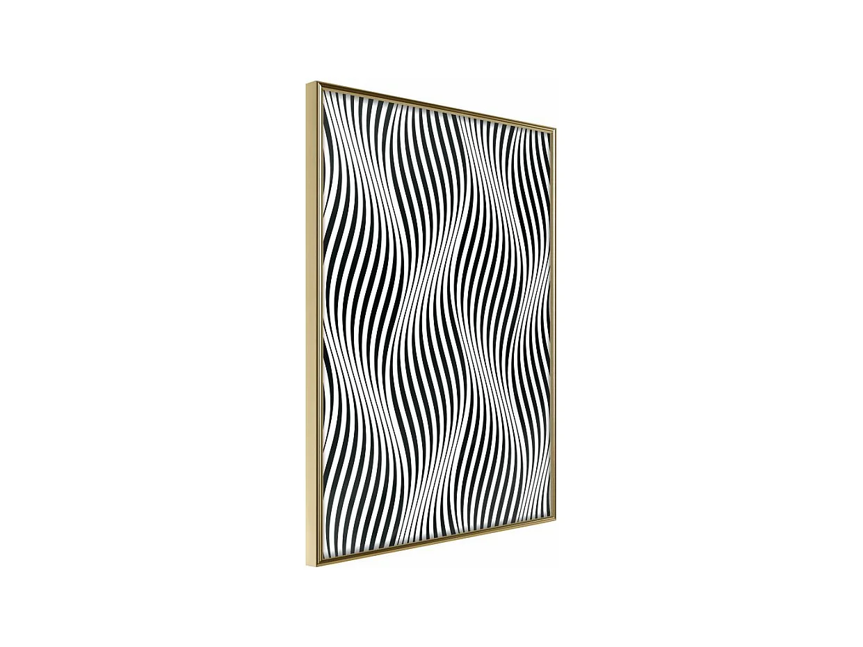 Affiche Murale Encadrée "Illusion of Movement" 21 x 30 cm Or