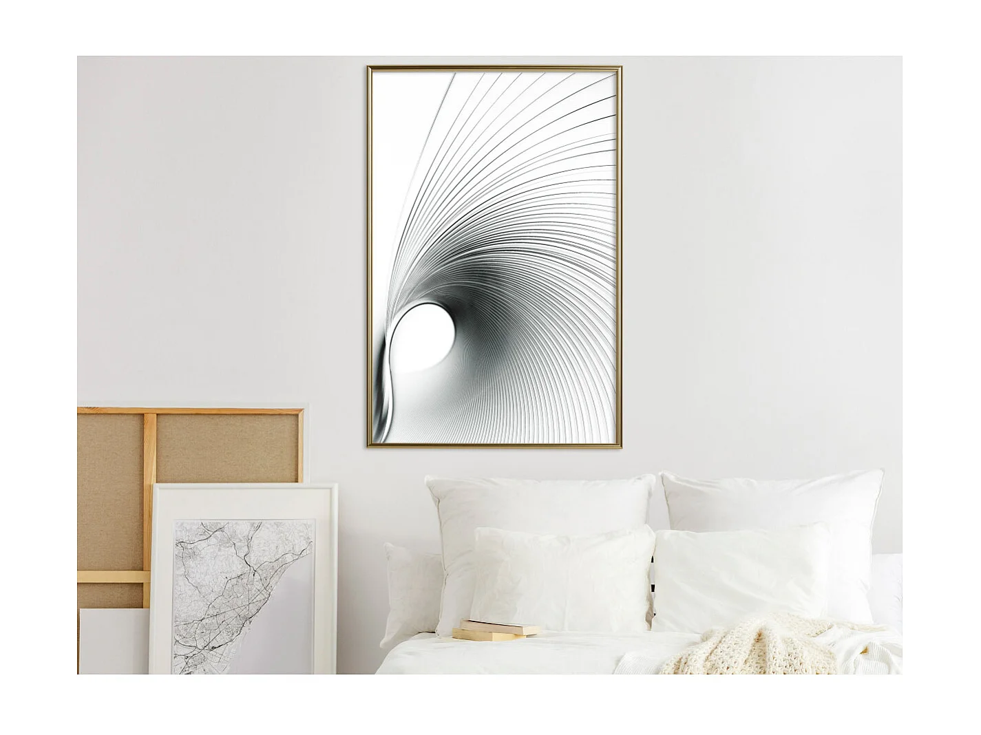 Affiche Murale Encadrée "Musical Harmony" 40 x 60 cm Or