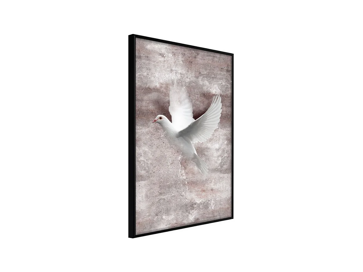 Affiche Murale Encadrée "White Dreams" 30 x 42 cm Noir