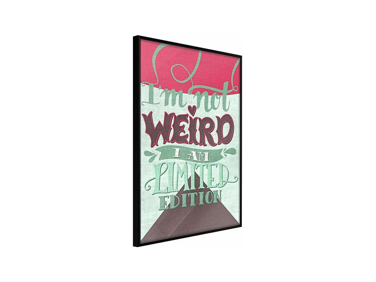 Affiche Murale Encadrée "Limited Edition" 40 x 60 cm Noir