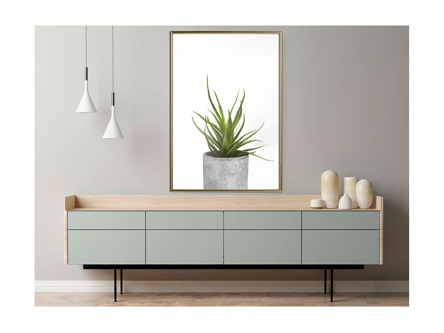 Affiche Murale Encadrée "Piece of Nature I" 40 x 60 cm Or