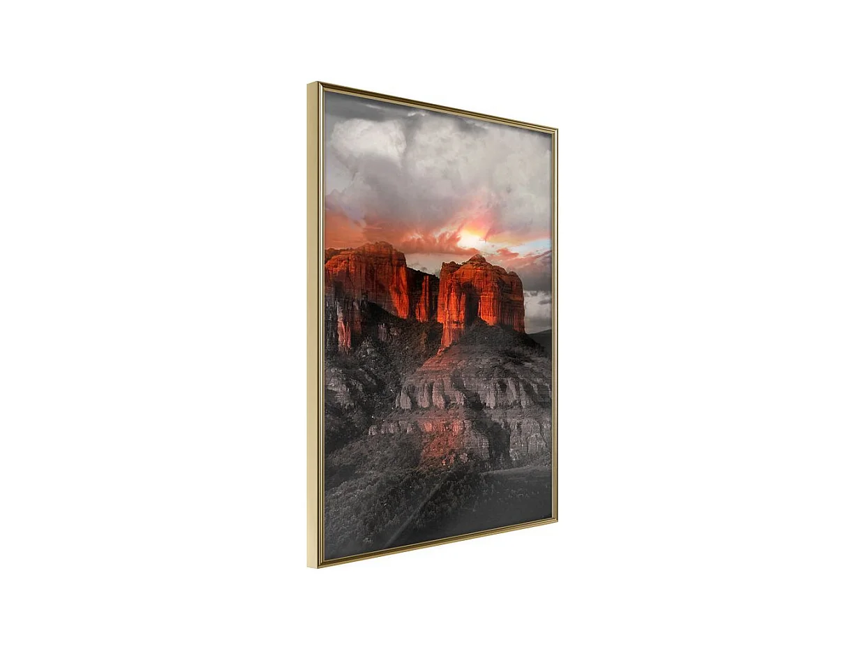 Affiche Murale Encadrée "Power of Nature" 30 x 42 cm Or