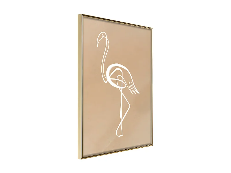 Affiche Murale Encadrée "Lonely Bird" 21 x 30 cm Or