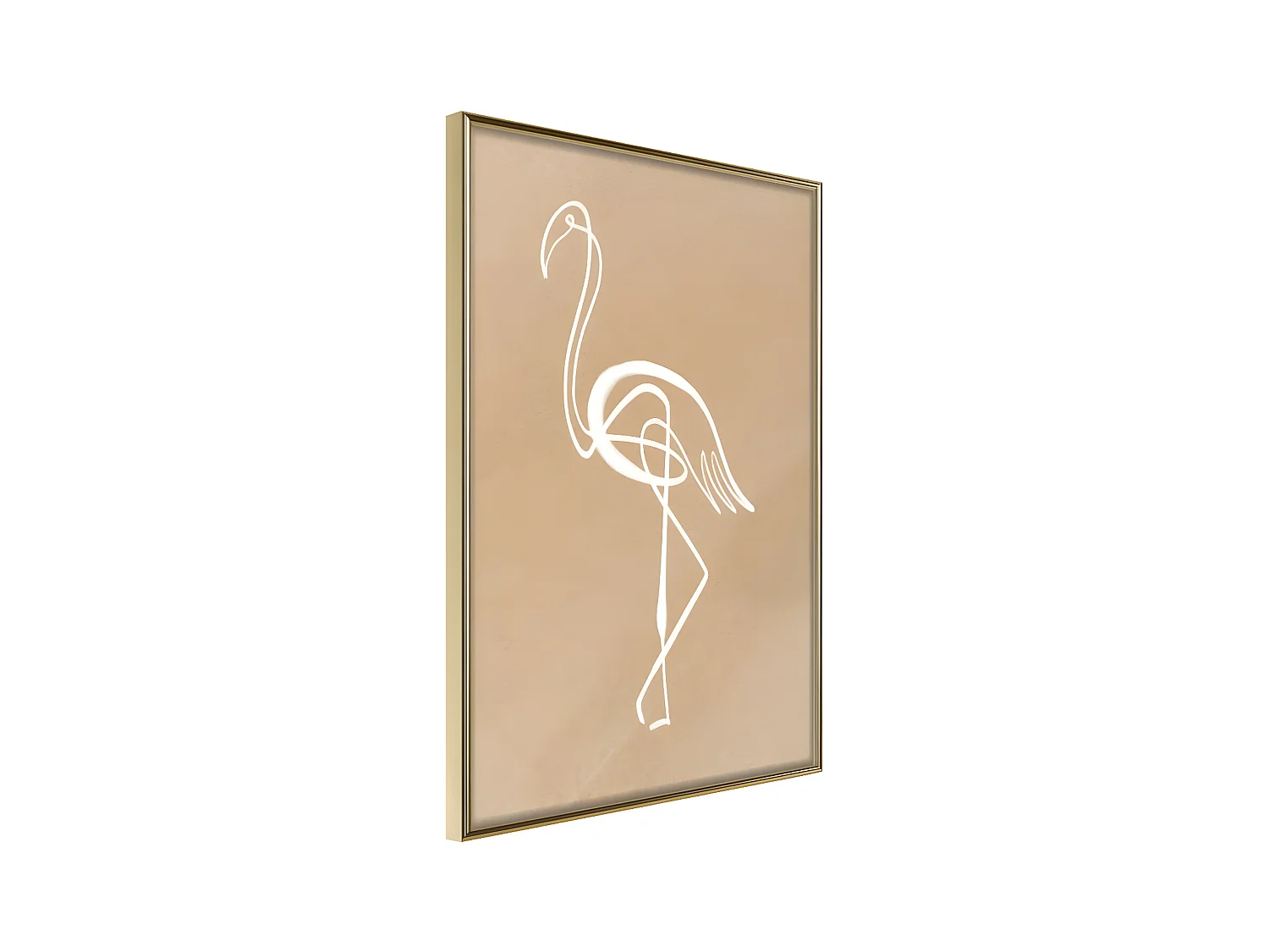 Affiche Murale Encadrée "Lonely Bird" 21 x 30 cm Or