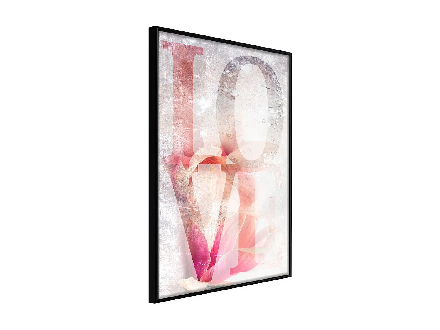 Affiche Murale Encadrée "Love II" 30 x 42 cm Noir