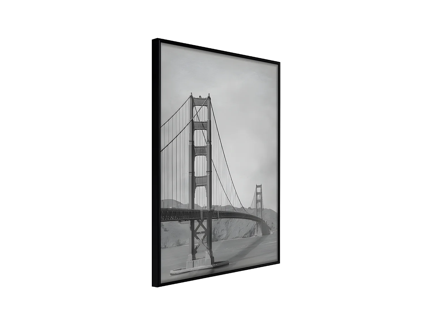 Affiche Murale Encadrée "Bridge in San Francisco II" 40 x 60 cm Noir