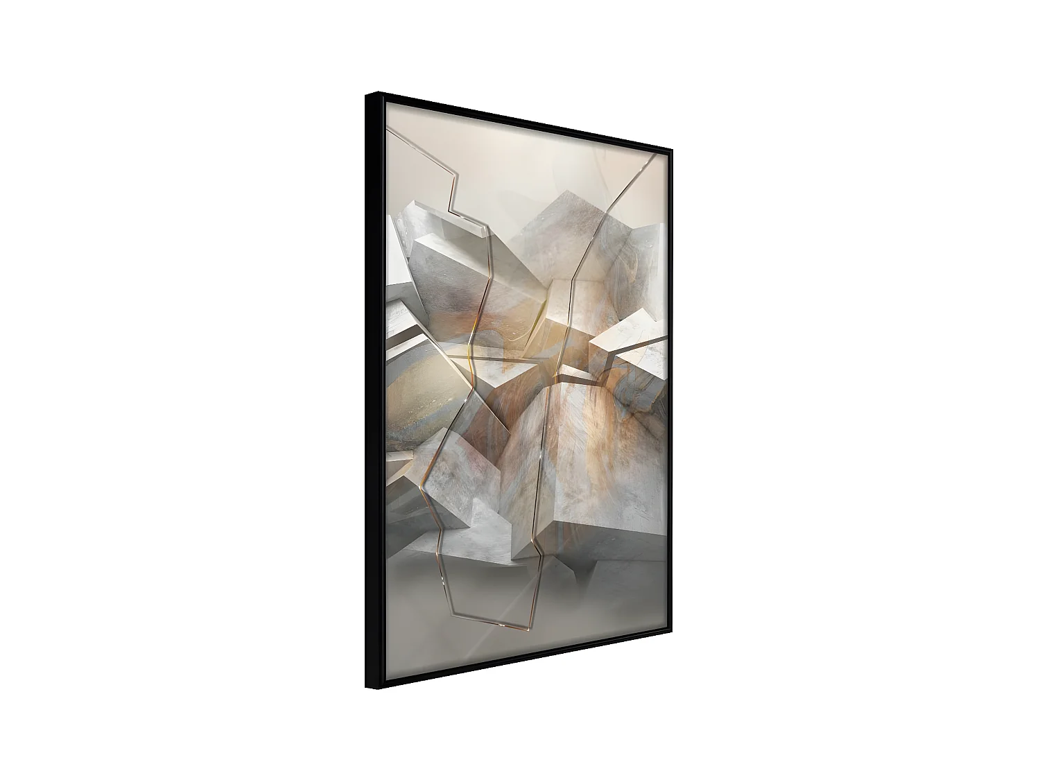 Affiche Murale Encadrée "Earthquake" 30 x 42 cm Noir