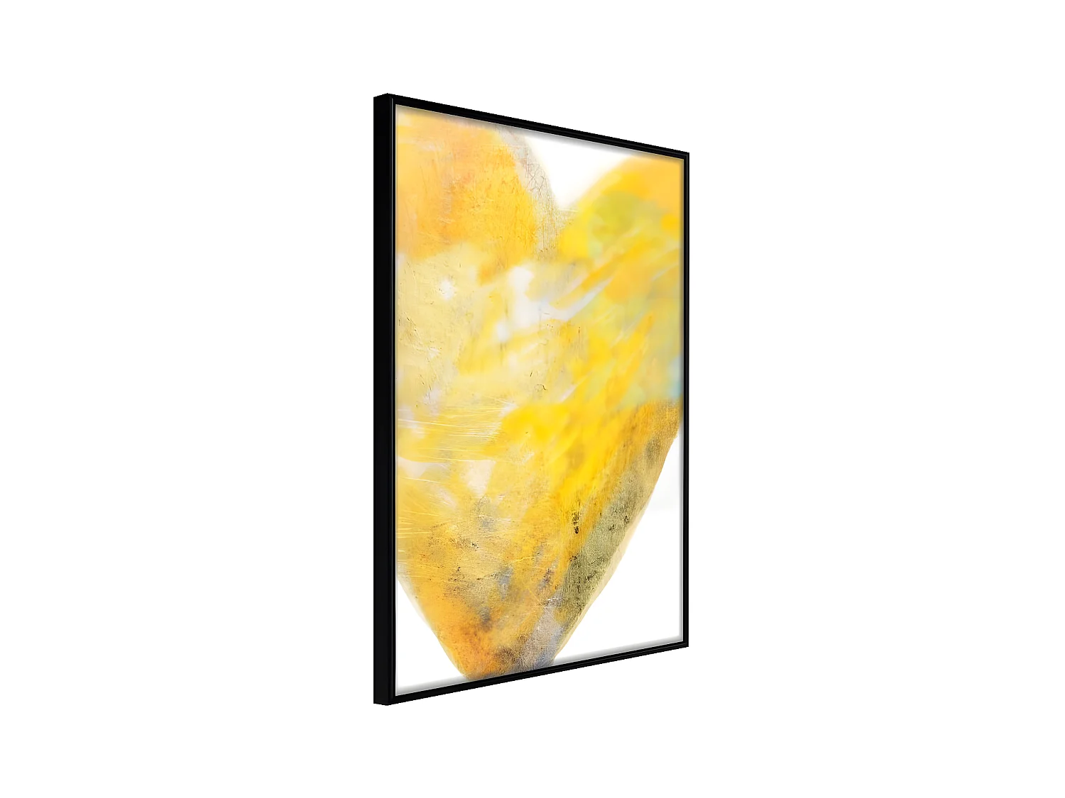 Affiche Murale Encadrée "Amber Heart" 30 x 42 cm Noir