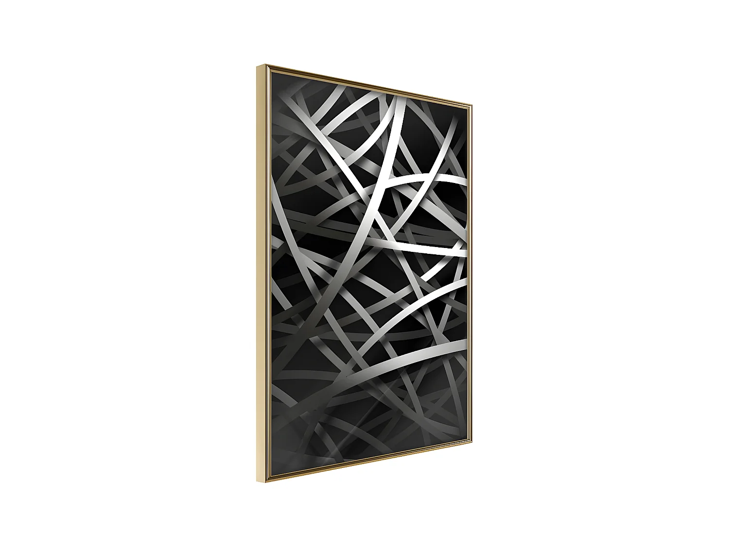 Affiche Murale Encadrée "Tangle" 30 x 42 cm Or