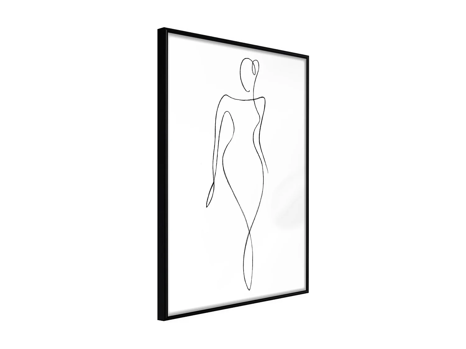 Affiche Murale Encadrée "Impeccable Figure" 40 x 60 cm Noir