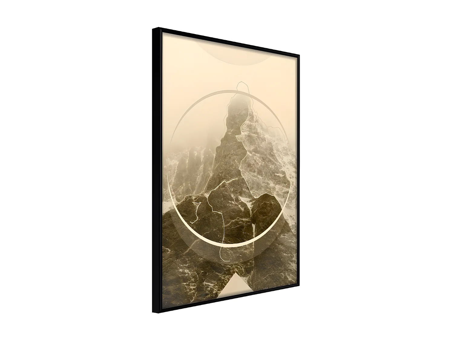 Affiche Murale Encadrée "Unconquered Peak" 40 x 60 cm Noir