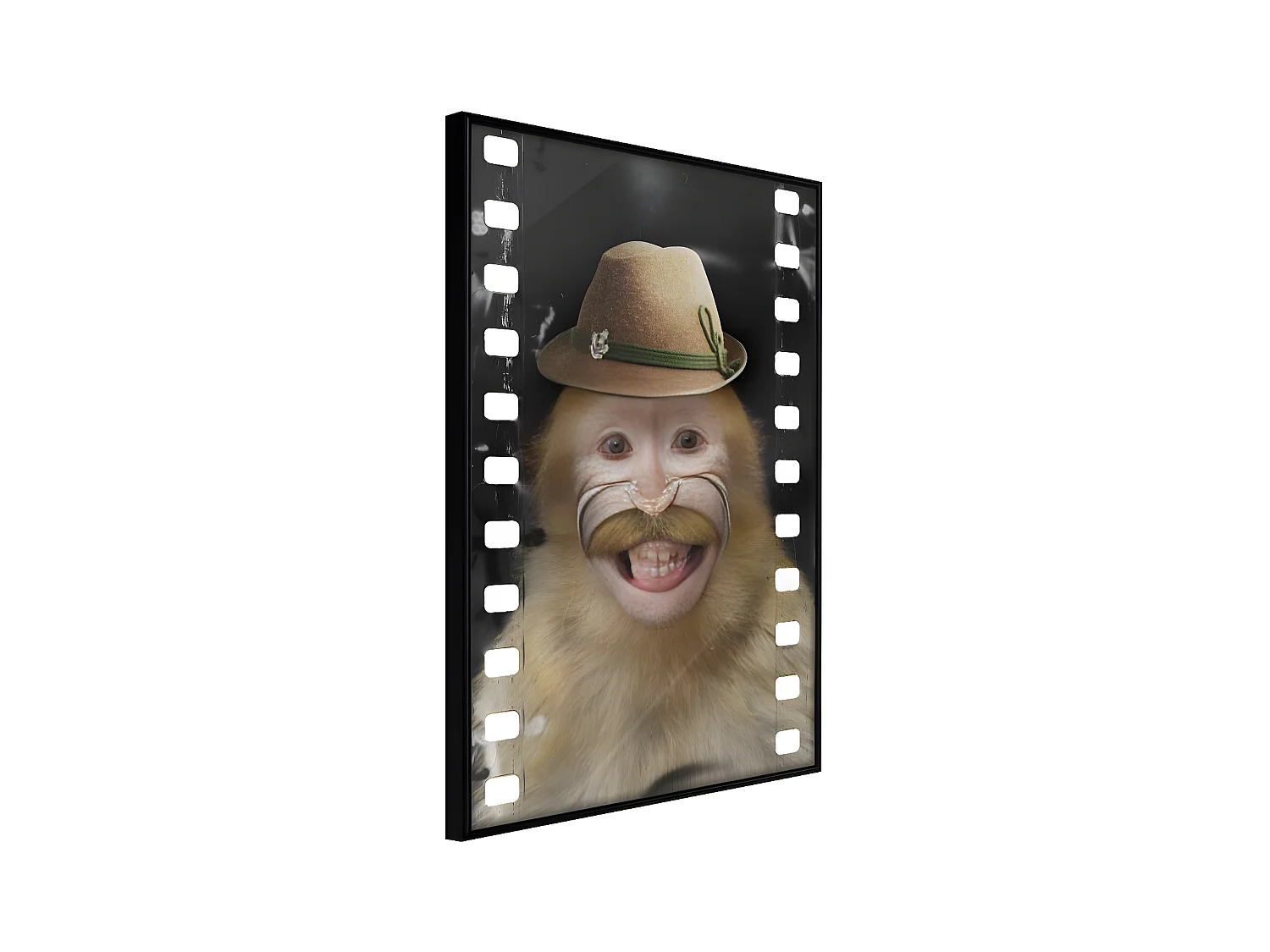 Affiche Murale Encadrée "Dressed Up Monkey" 30 x 42 cm Noir