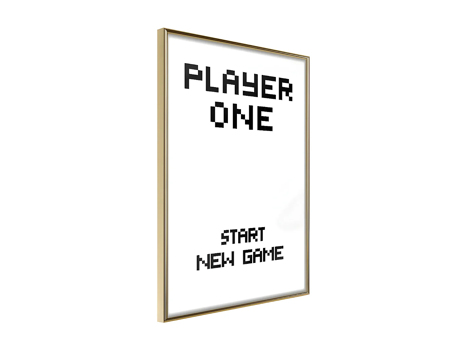 Affiche Murale Encadrée "Player One" 40 x 60 cm Or