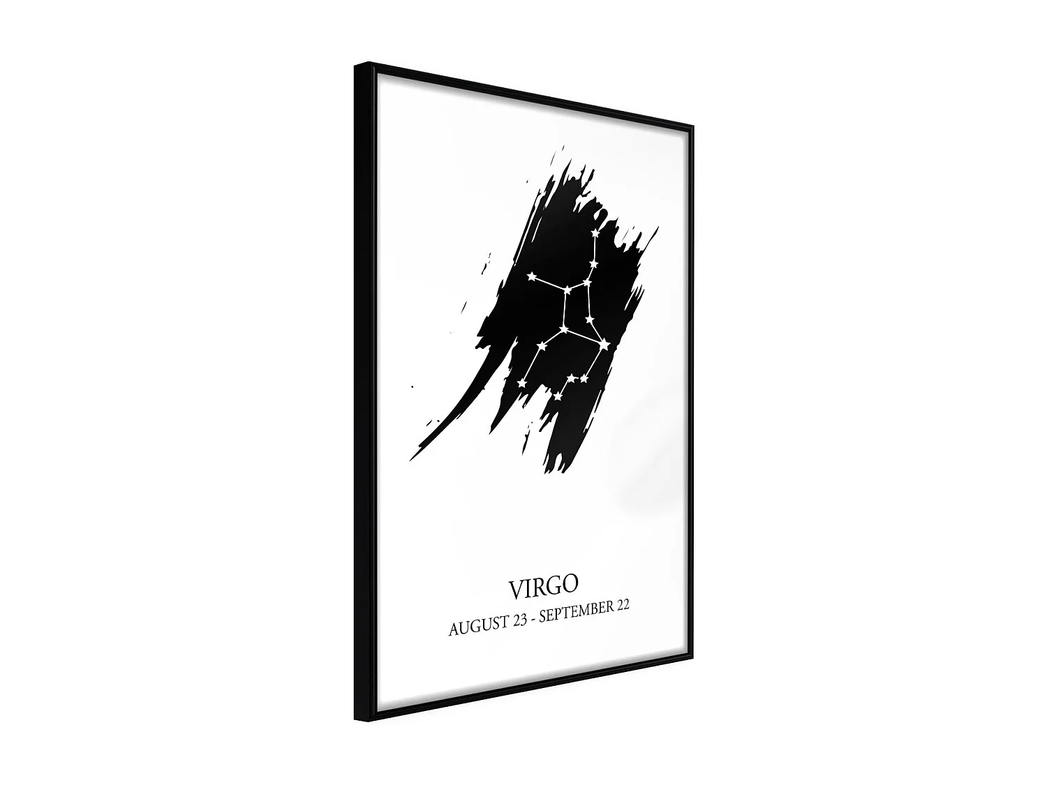 Affiche Murale Encadrée "Zodiac Virgo I" 21 x 30 cm Noir