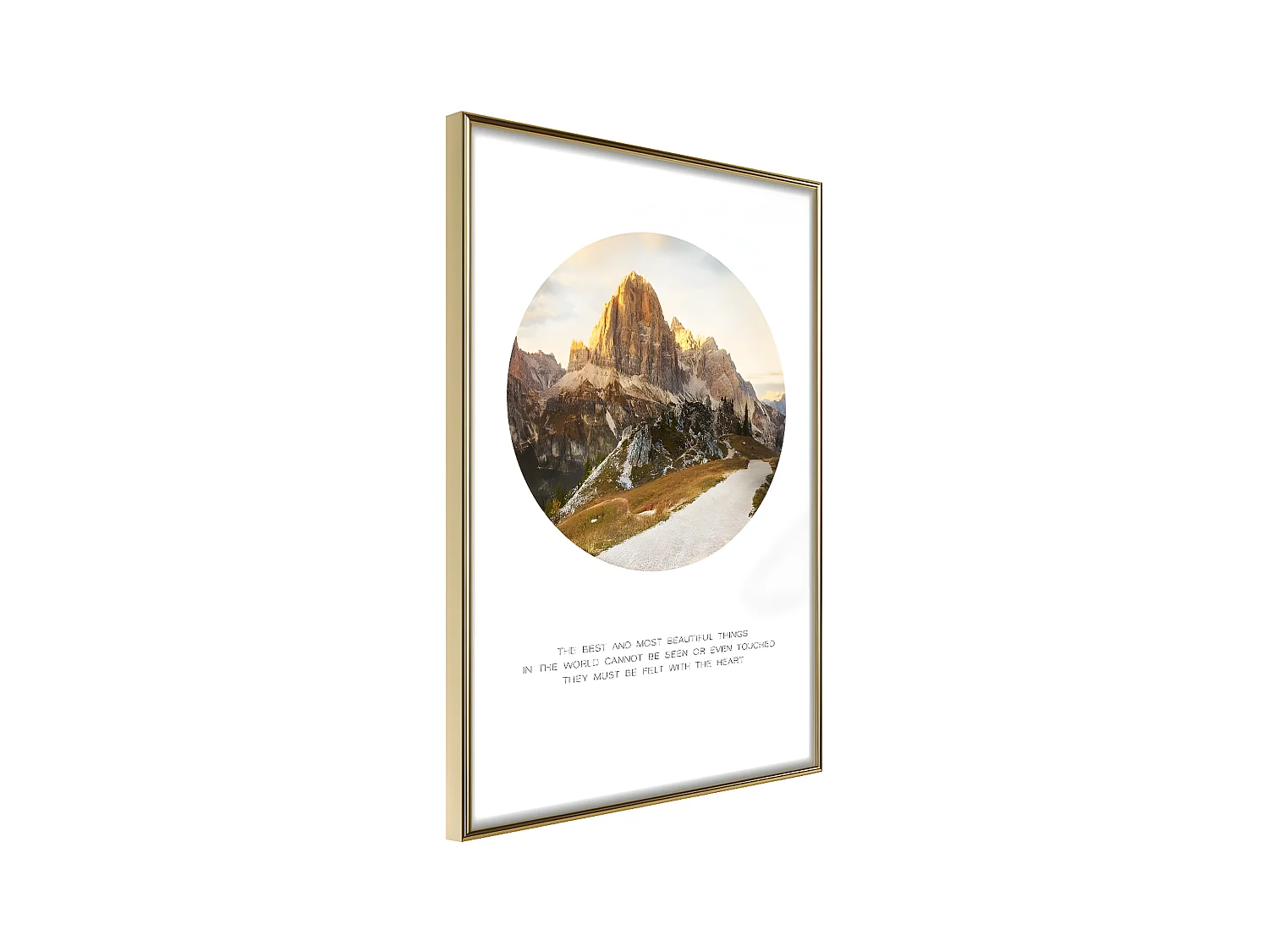 Affiche Murale Encadrée "Peak of Dreams" 30 x 42 cm Or