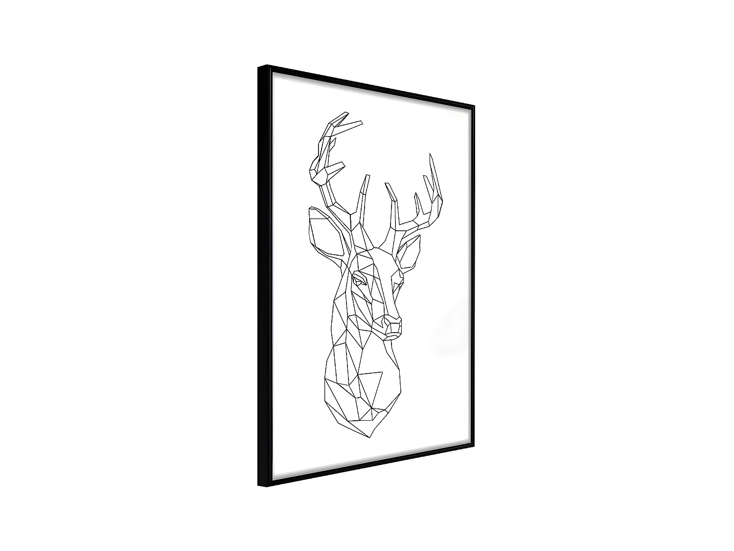 Affiche Murale Encadrée "Minimalist Deer" 40 x 60 cm Noir