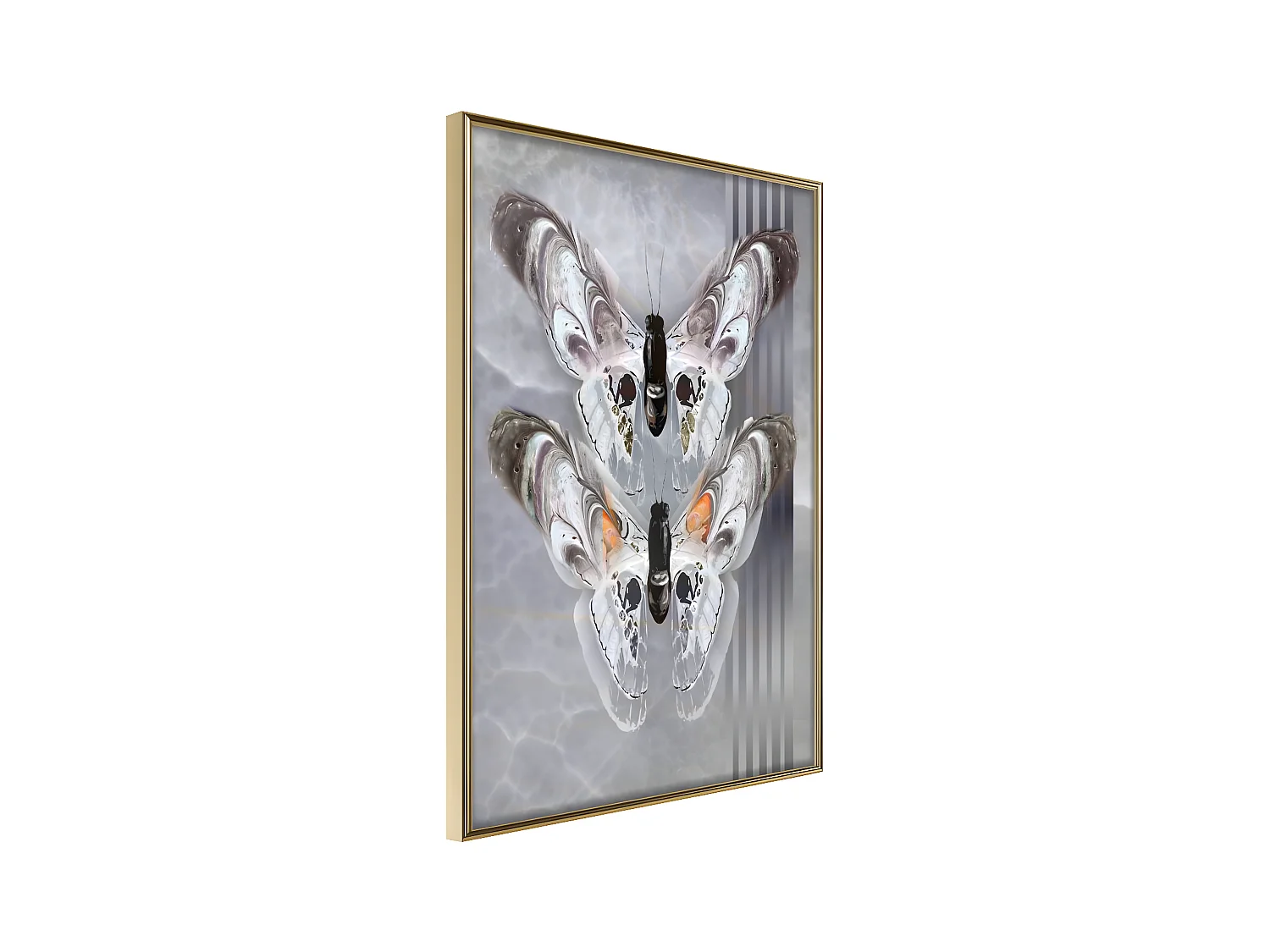Affiche Murale Encadrée "Two Moths" 40 x 60 cm Or