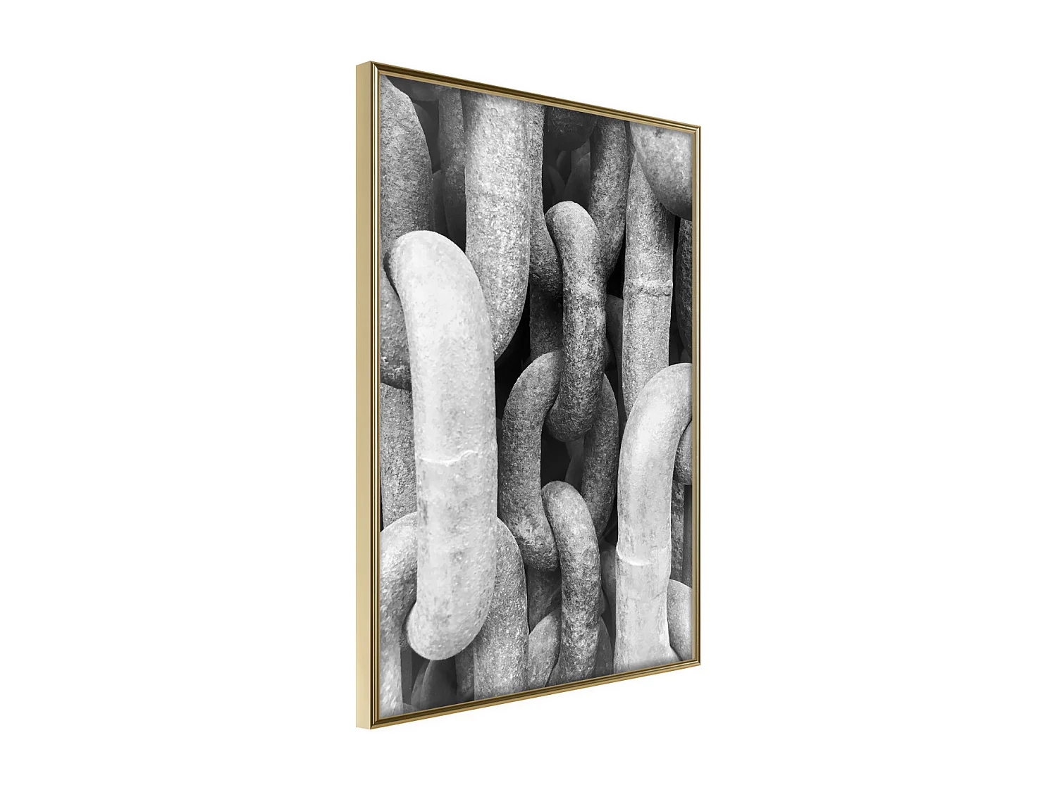 Affiche Murale Encadrée "Chains" 21 x 30 cm Or