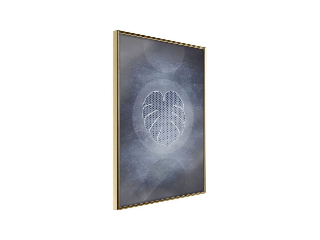 Affiche Murale Encadrée "Leaf in the Center" 30 x 42 cm Or