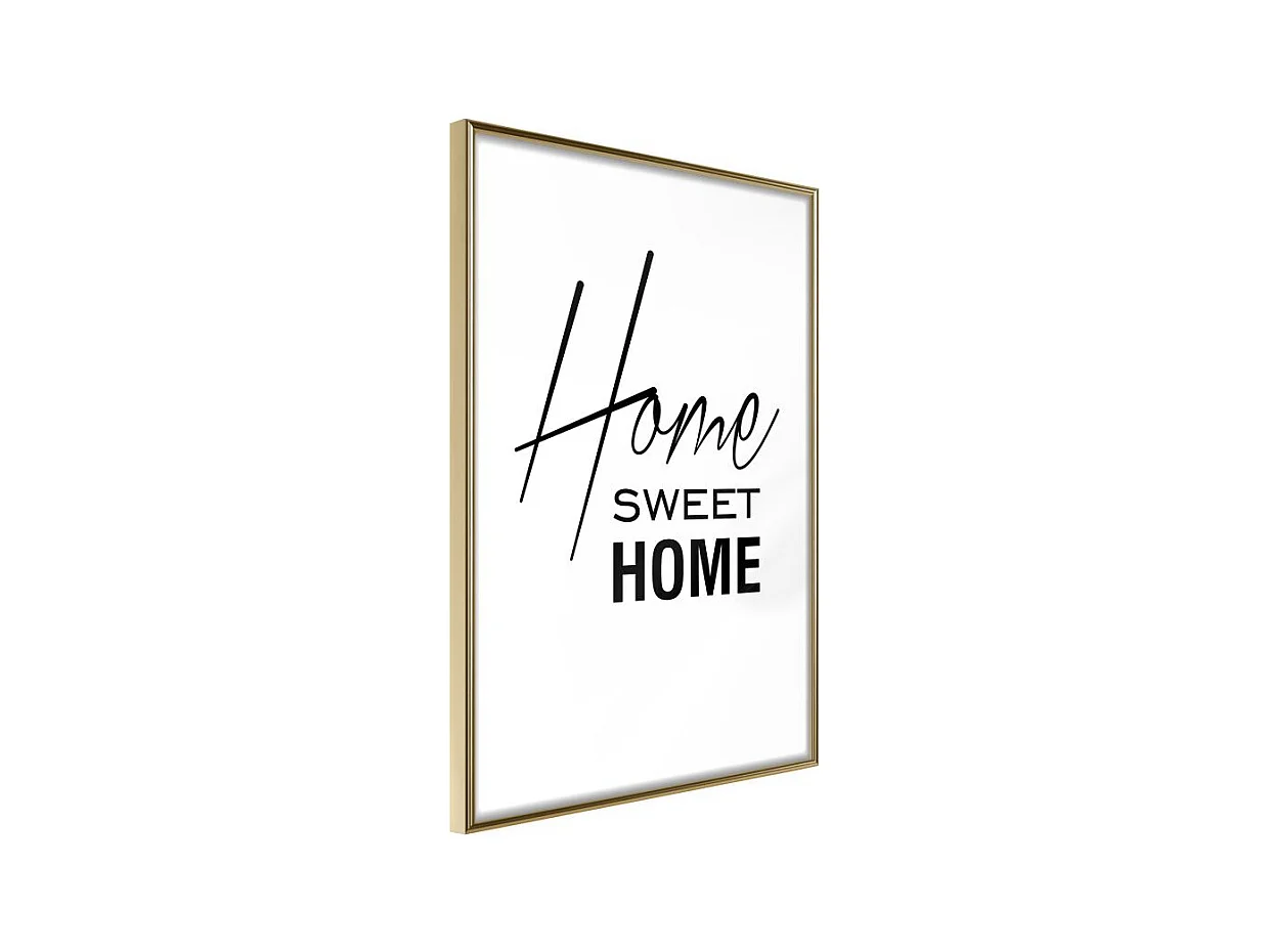 Affiche Murale Encadrée "Home I" 40 x 60 cm Or